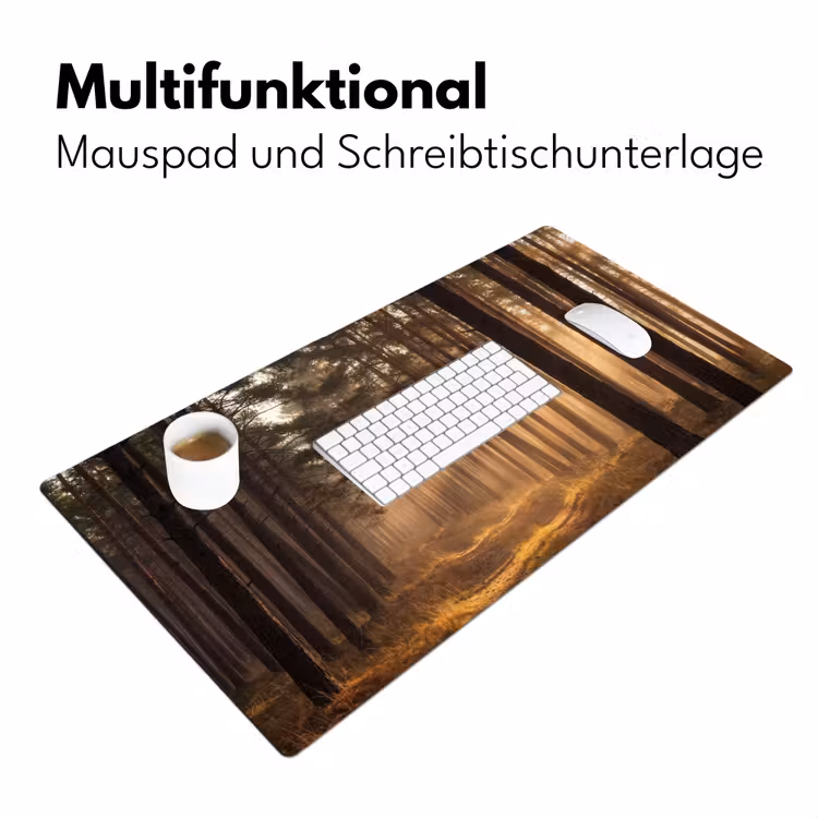 Bos - Mist - Zonlicht Muismat XXL klein -ysfeer4_duits