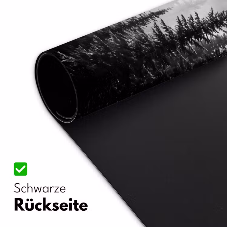 Bos - Mist - Winter - Monochroom - Natuur Muismat XXL klein -ysfeer2_duits