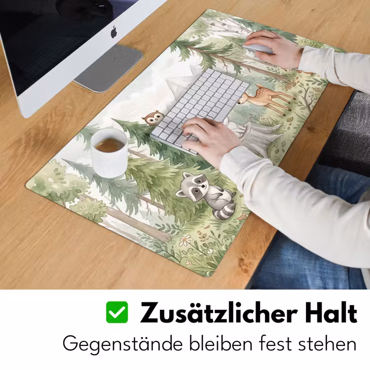 Bos - Dieren - Groen Muismat XXL klein -ysfeer3_duits