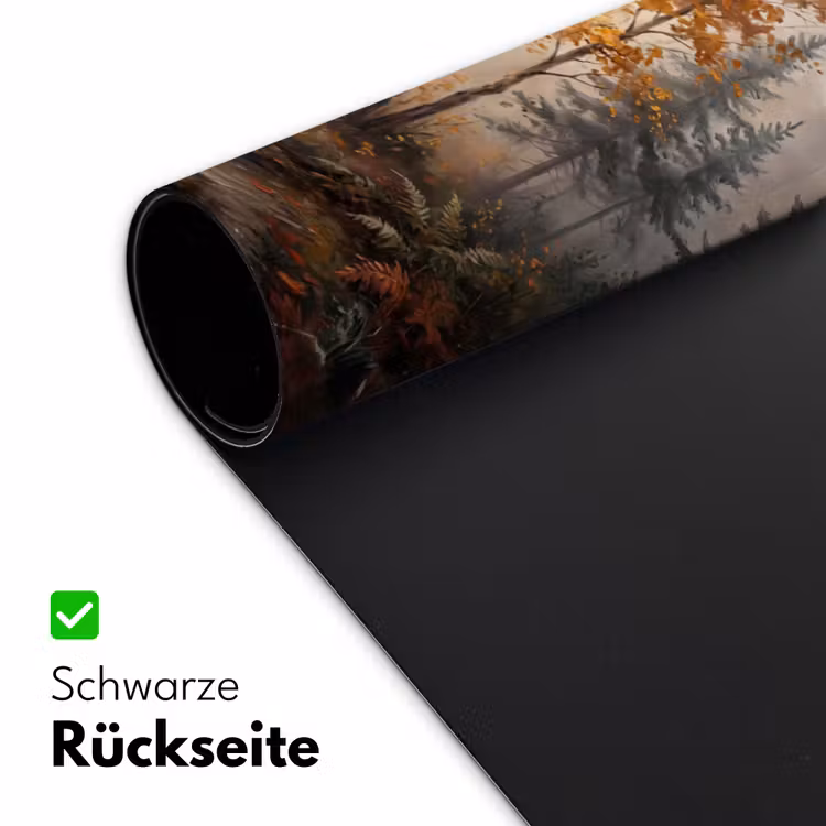 Bospad - Herfstbladeren - Natuur - Schilderachtig - Oranje Muismat XXL klein -ysfeer2_duits