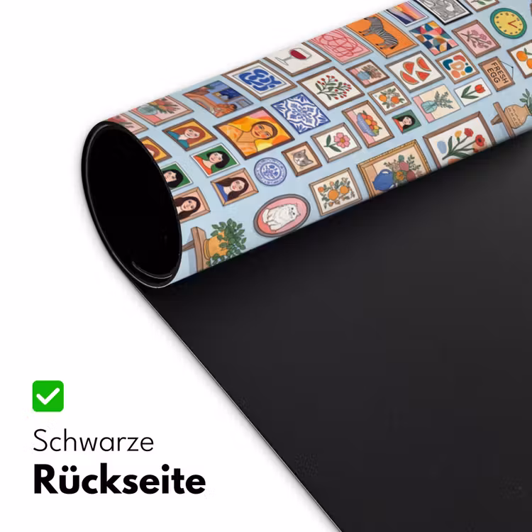 Wanddecoratie - Collectie - Huis - Illustratief - Kleurrijk Muismat XXL klein -ysfeer2_duits