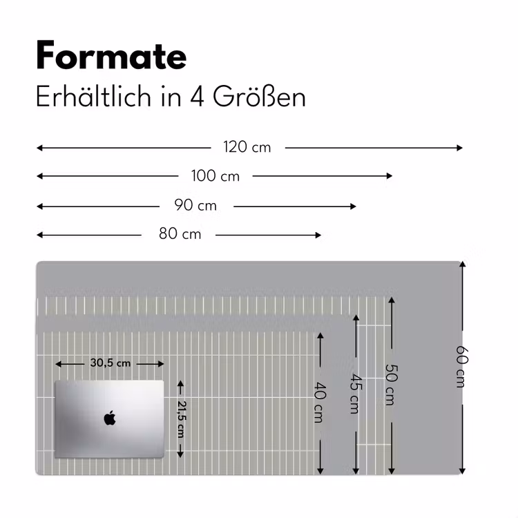 Wandtegel - Verticaal - Lichtgrijs Muismat XXL klein 681 -ysfeer5_duits