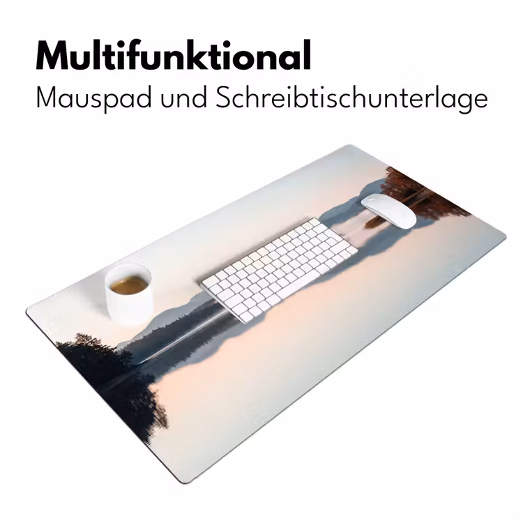 Water - Bomen - Mistlaag Muismat XXL klein -ysfeer4_duits