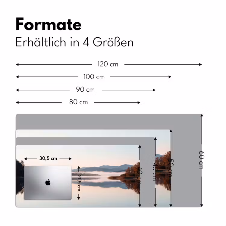 Water - Bomen - Mistlaag Muismat XXL klein -ysfeer5_duits