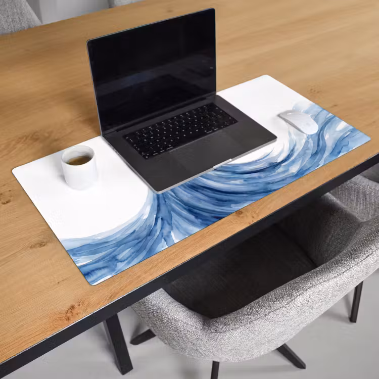 Water - Beweging - Natuur - Modern - Blauw Muismat XXL klein -sfeer1