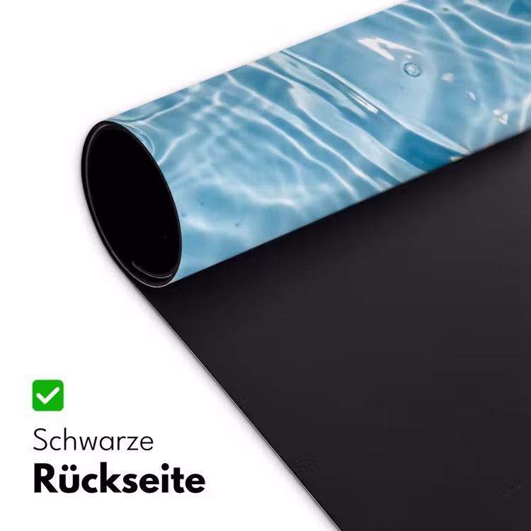 Water - Blauw - bubbels Muismat XXL klein -ysfeer2_duits