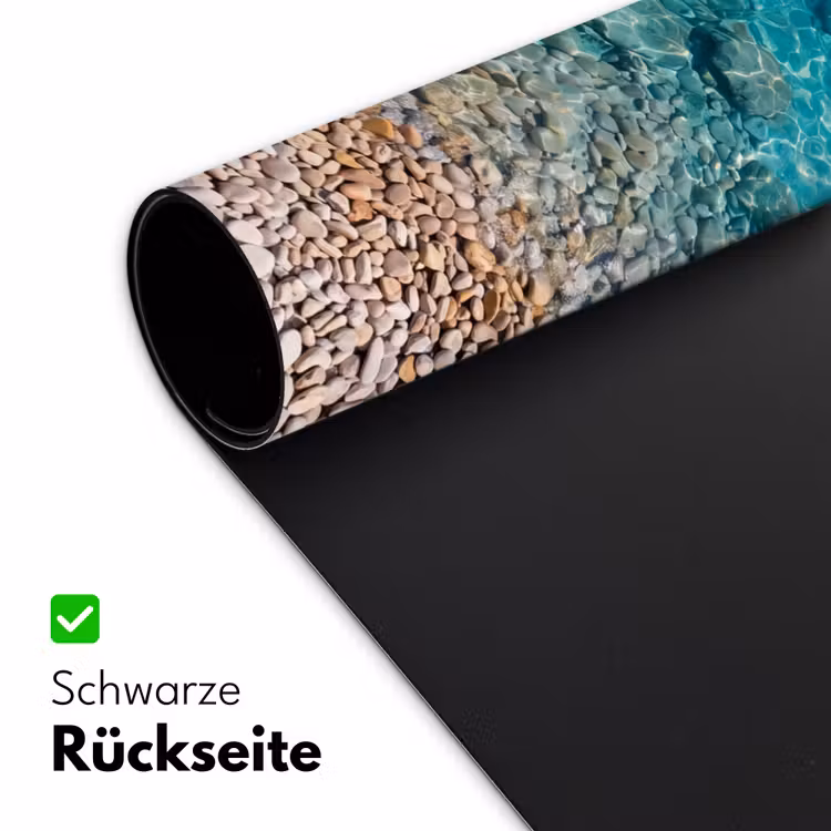 Water - Kiezels - Natuur - Levendig - Turkoois Muismat XXL klein -ysfeer2_duits