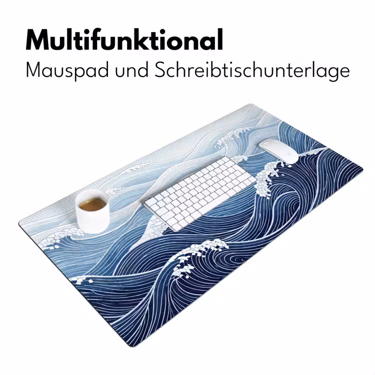Water - Mozaïek - Landschap - Modern - Blauw Muismat XXL klein -ysfeer4_duits