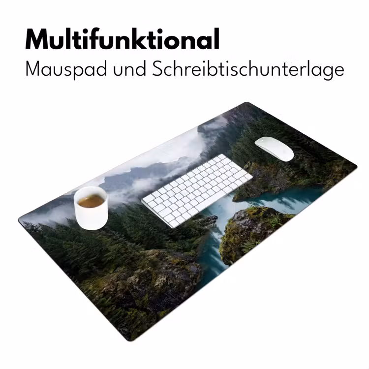 Waterval - Bomen - Bergen Muismat XXL klein -ysfeer4_duits