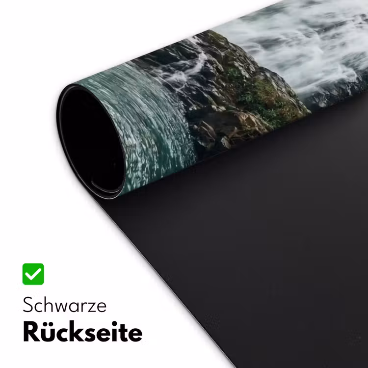 Waterfall - Forest - Nature - Greenkhgyguyg Muismat XXL klein -ysfeer2_duits