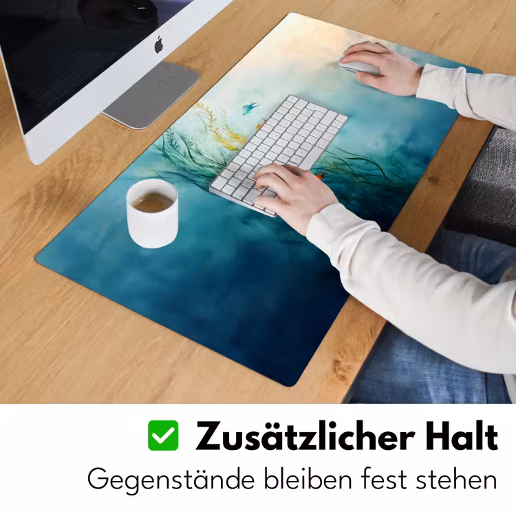 Waterplanten - Vissen - Kleurrijk - Water Muismat XXL klein -ysfeer3_duits