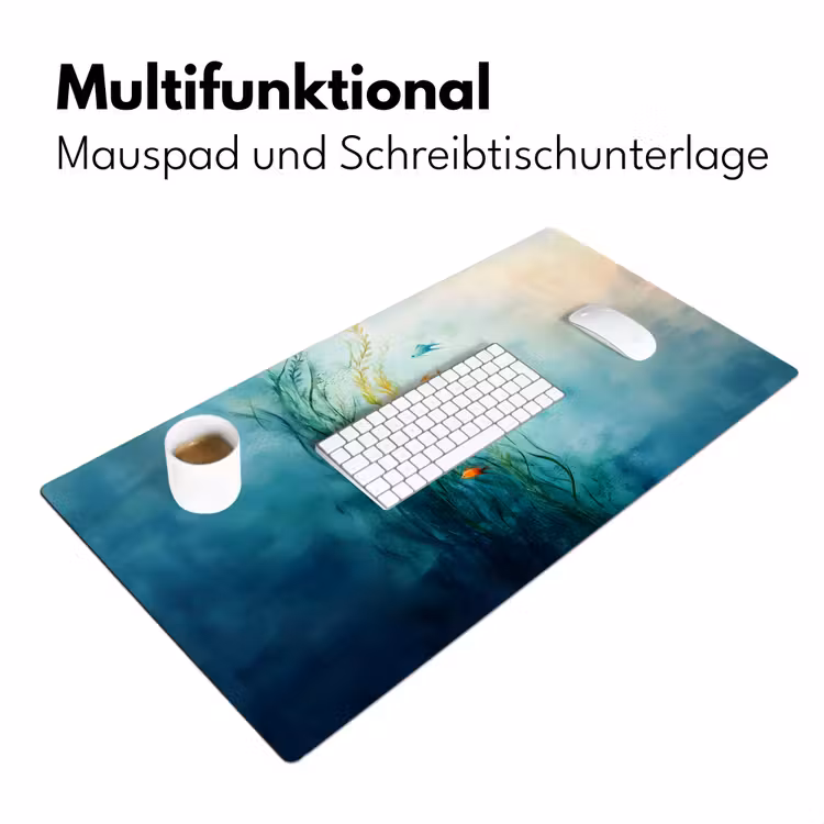 Waterplanten - Vissen - Kleurrijk - Water Muismat XXL klein -ysfeer4_duits