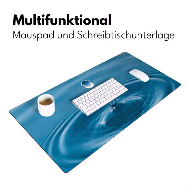 Waterdruppel - Water - Oppervlakte Muismat XXL klein -ysfeer4_duits