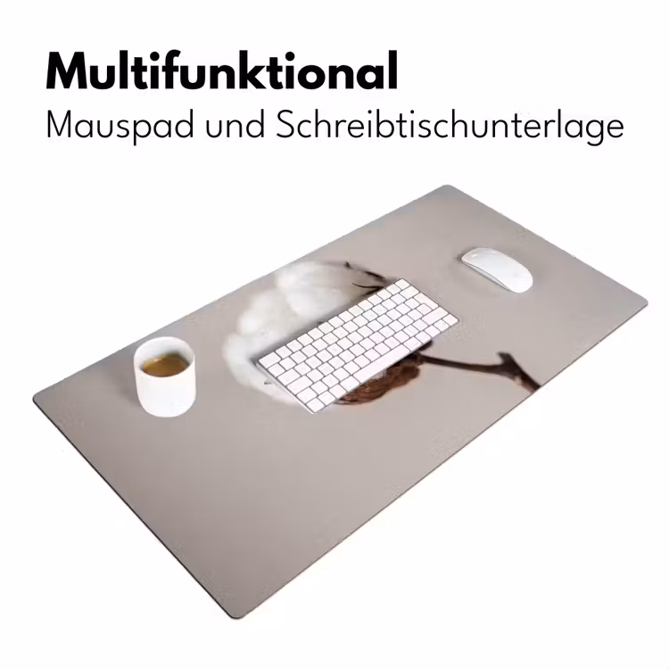 Katoenbol - Minimalistisch - Wit Muismat XXL klein -ysfeer4_duits