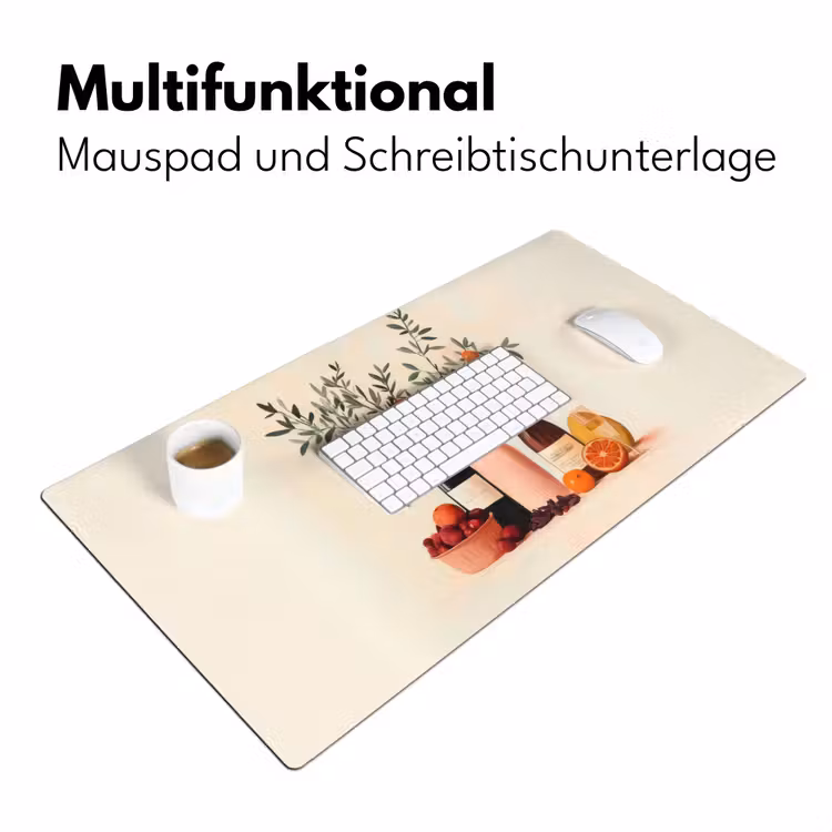 Wijnflessen - Takken - Sinaasappels Muismat XXL klein -ysfeer4_duits