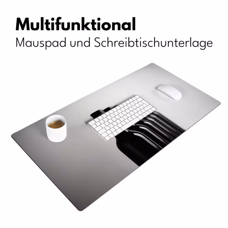 Wijnflessen - Zwart - Minimalistisch Muismat XXL klein -ysfeer4_duits