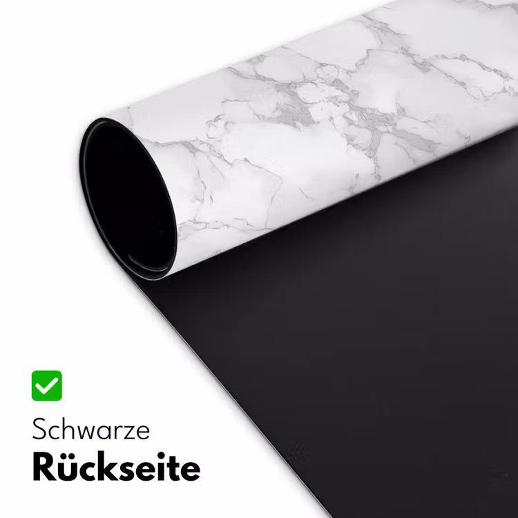 Wit - Marmer - Grijs Muismat XXL klein 681 -ysfeer2_duits