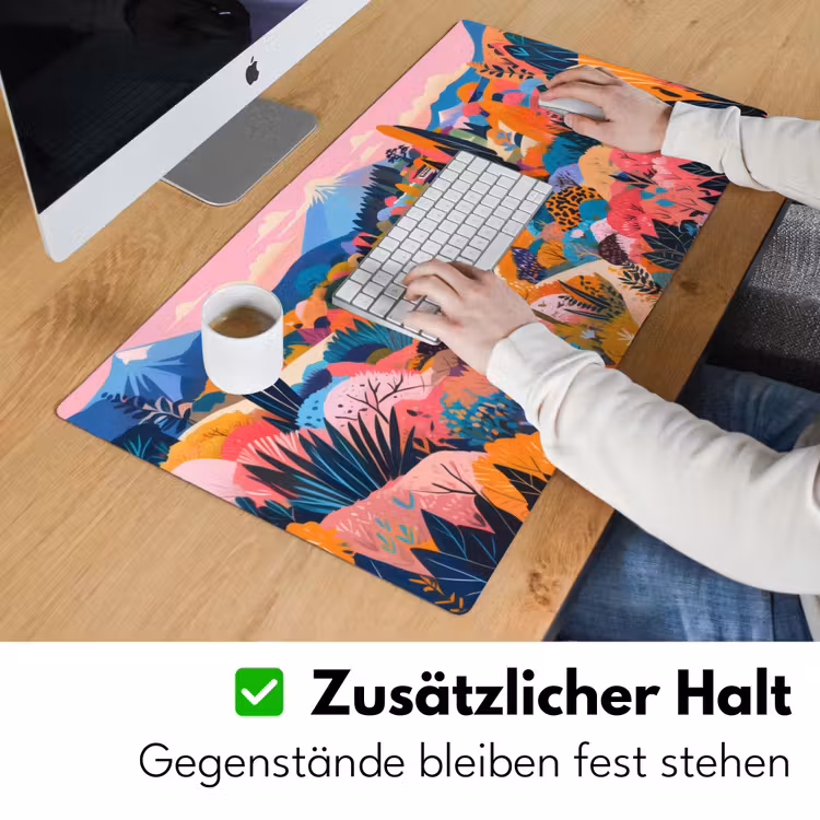 Witte bergtop - Modern - Kleurrijk Muismat XXL klein -ysfeer3_duits