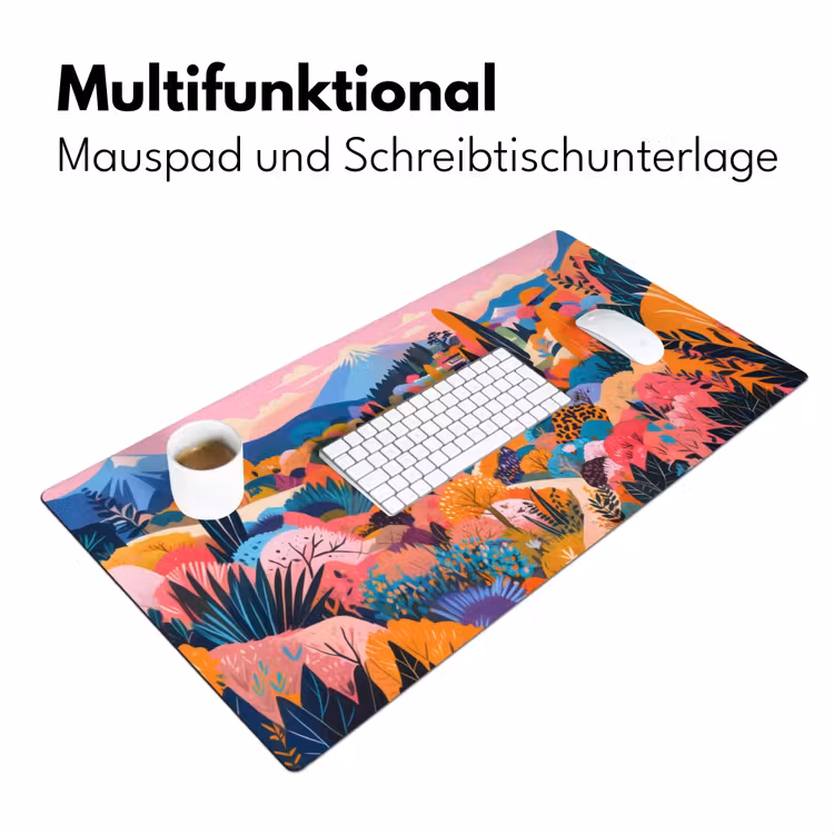 Witte bergtop - Modern - Kleurrijk Muismat XXL klein -ysfeer4_duits