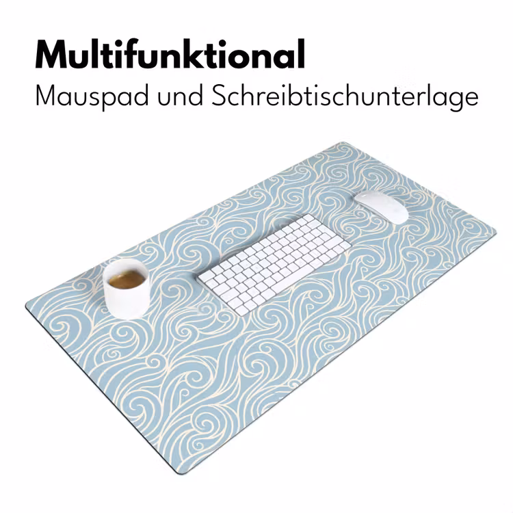 Golf - Abstract - Natuur - Modern - Blauw Muismat XXL klein -ysfeer4_duits