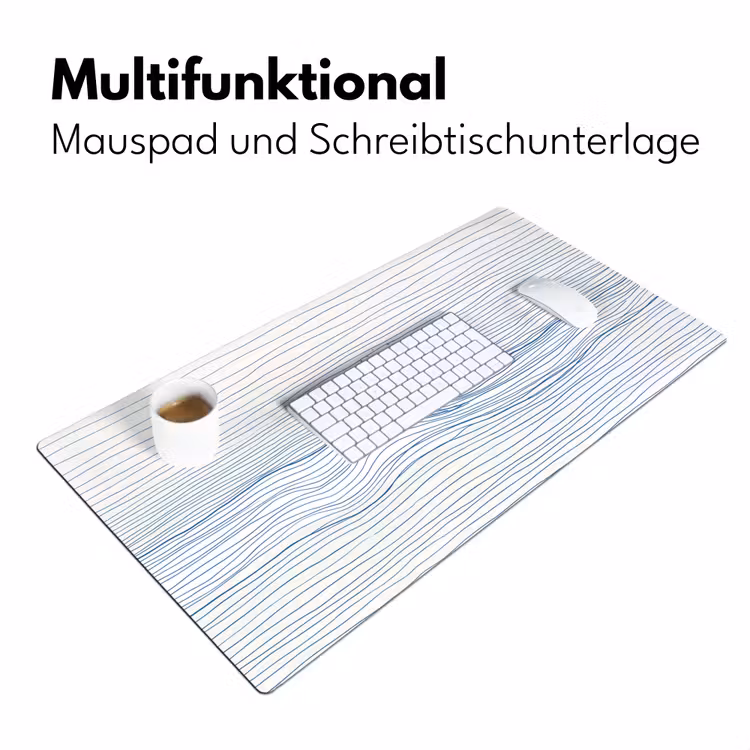 Golf - Brekende - Natuur - Minimalistisch - Blauw Muismat XXL klein -ysfeer4_duits