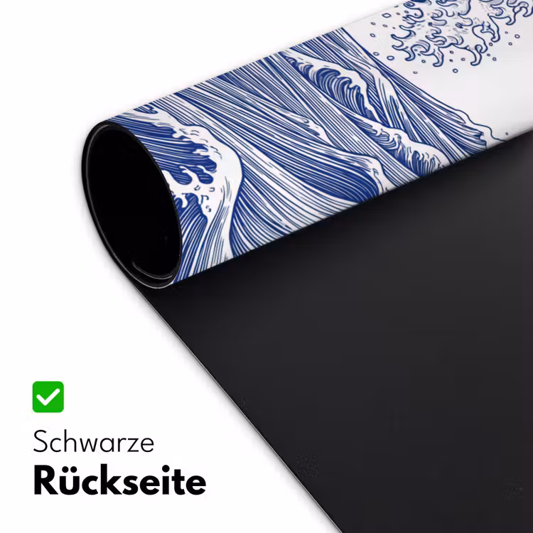Golf - Japans - Zee - Illustratie - Blauw Muismat XXL klein -ysfeer2_duits