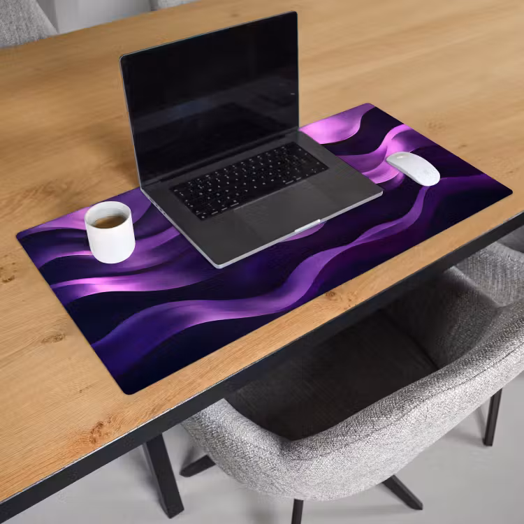 Golven - Abstract - Paars Muismat XXL klein -sfeer1