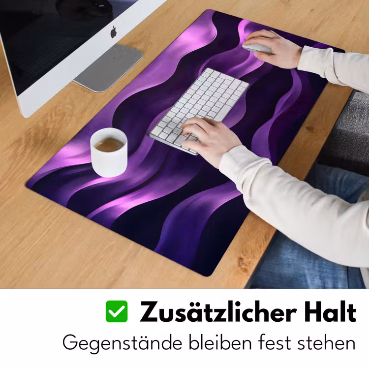 Golven - Abstract - Paars Muismat XXL klein -ysfeer3_duits