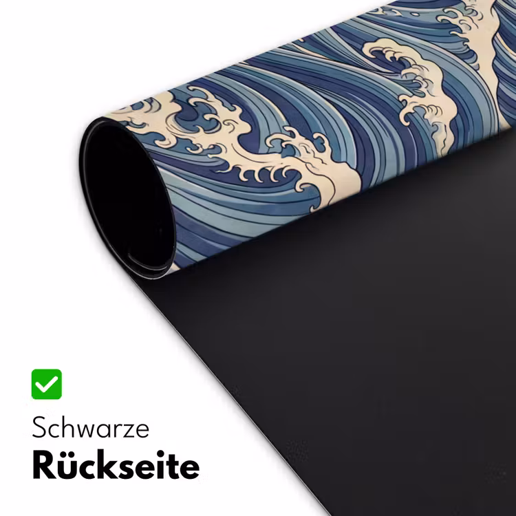 Golven - Zee - Natuur - Abstract - Blauw Muismat XXL klein -ysfeer2_duits