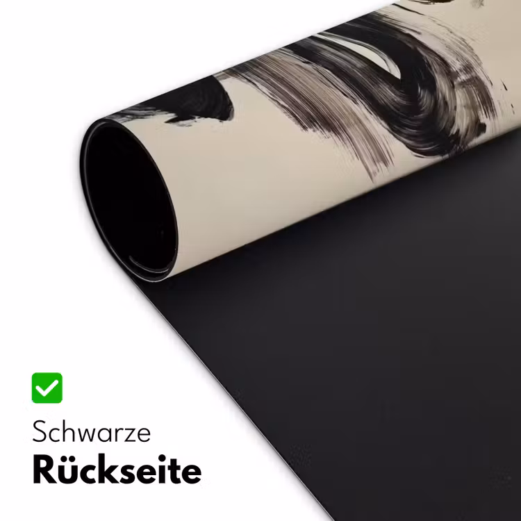 Golven - Penseelstreken - Beige - Minimalistisch Muismat XXL klein -ysfeer2_duits