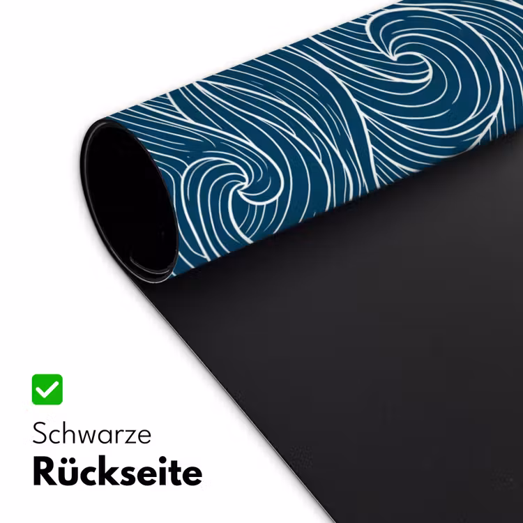 Golven - Spiraal - Water - Abstract - Blauw Muismat XXL klein -ysfeer2_duits