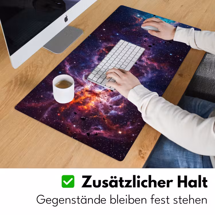 Space - Stars - Abstract - Colorful Muismat XXL klein -ysfeer3_duits