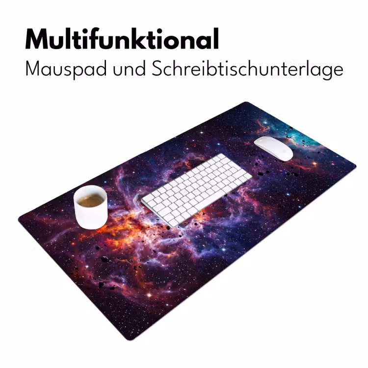 Space - Stars - Abstract - Colorful Muismat XXL klein -ysfeer4_duits