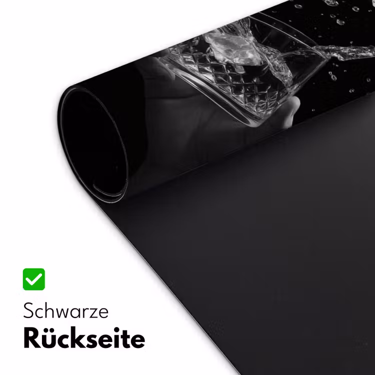Whickyglazen - Ijs - Spetters - Zwart Muismat XXL klein -ysfeer2_duits