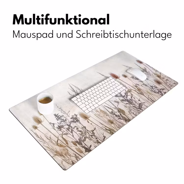 Weidebloemen - Design - Sepia Muismat XXL klein -ysfeer4_duits