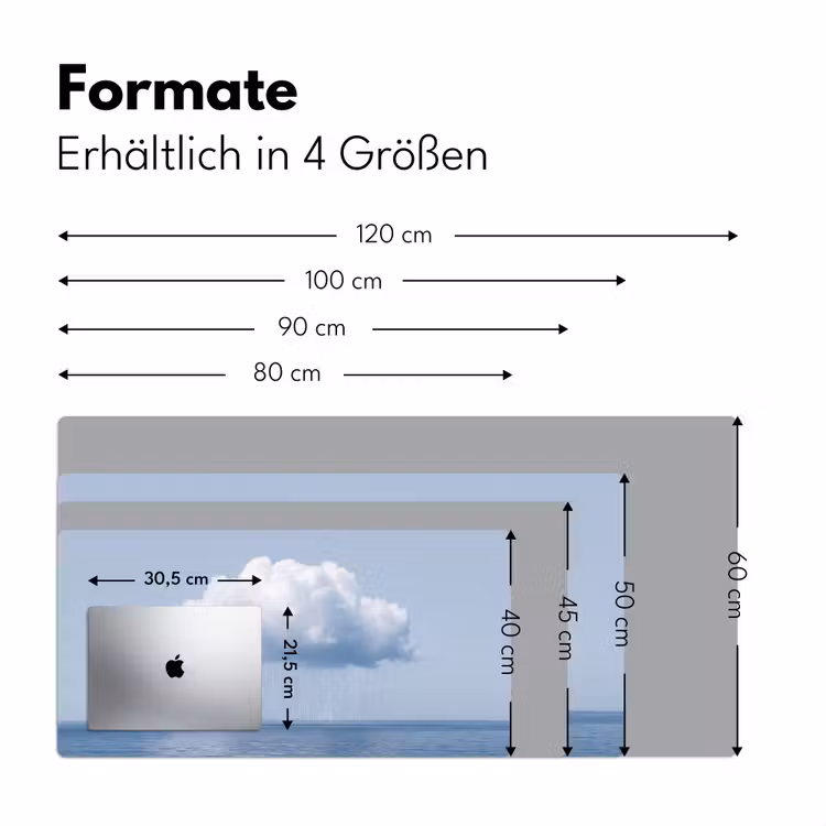 Schreibtischunterlage - Wolke – Regen – Natur - Wolk - Regen - Natuur Muismat XXL klein