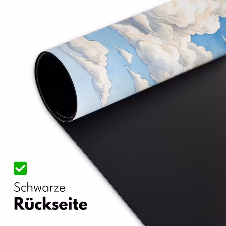 Wolken - Blauwe lucht - Natuur - Modern - Wit Muismat XXL klein -ysfeer2_duits