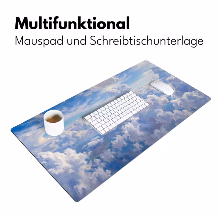 Wolken - Lucht - Natuur - Abstract - Blauw Muismat XXL klein -ysfeer4_duits