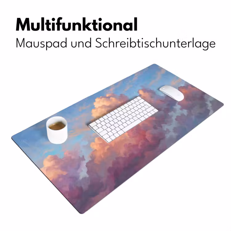 Wolken - Lucht - Natuur - Abstract - Kleurrijk Muismat XXL klein -ysfeer4_duits