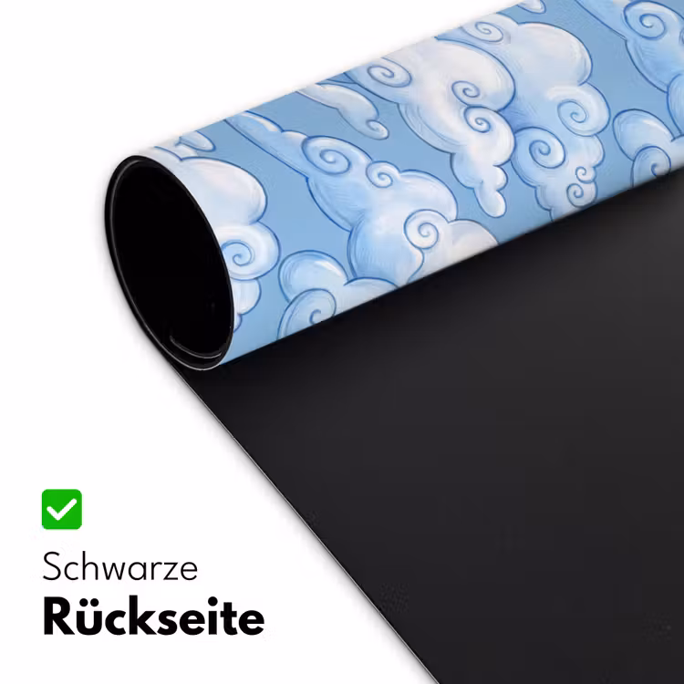 Wolken - Patroon - Hemel - Illustratie - Wit Muismat XXL klein -ysfeer2_duits