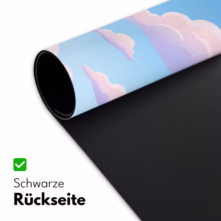 Wolken - Roze - Blauw - Natuur - Modern Muismat XXL klein -ysfeer2_duits