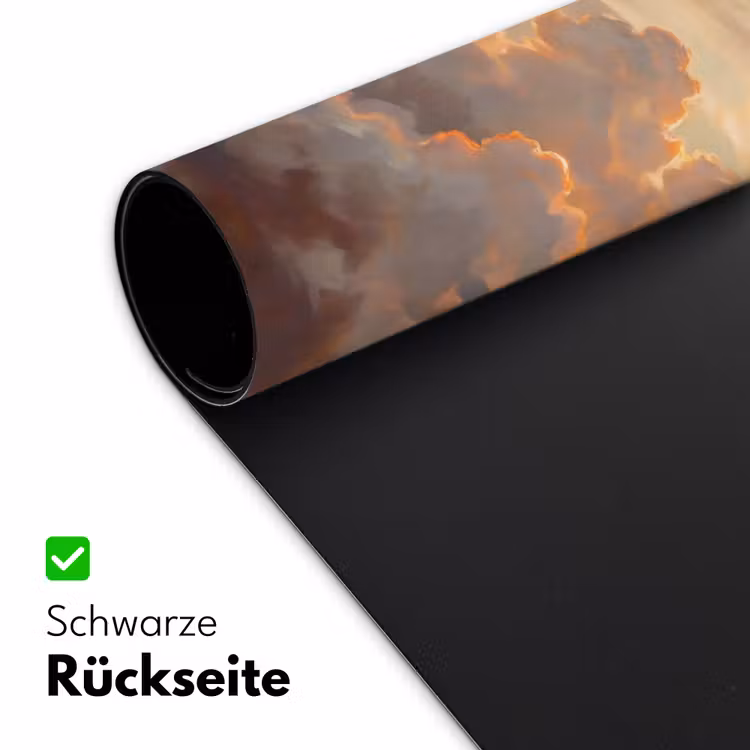 Wolken - Zonsondergang - Natuur - Abstract - Goud Muismat XXL klein -ysfeer2_duits