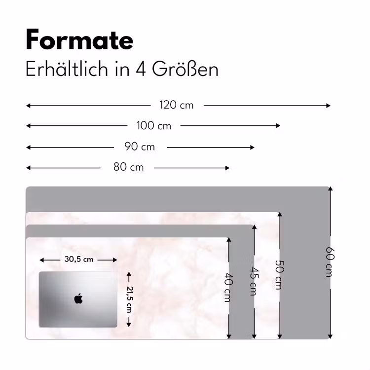 Wolkenstructuur - Roze - Marmer Muismat XXL klein 681 -ysfeer5_duits