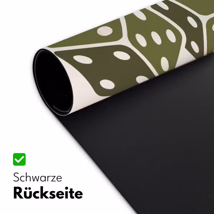 Schreibtischunterlage - Würfel – Spiel – Grün – Abstrakt - Dobbelsteen - Spel - Groen - Abstract Muismat XXL klein