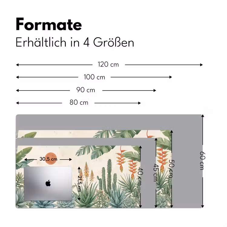 Woestijn - Planten - Groen Muismat XXL klein -ysfeer5_duits