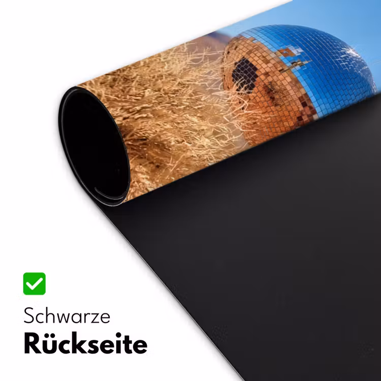 Schreibtischunterlage - Wüste – Spiegelkugel – Kunst - Woestijn - Spiegelbal - Kunst Muismat XXL klein