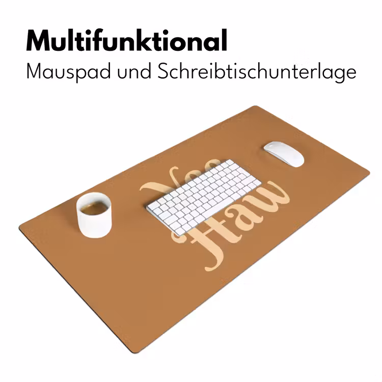 Yee haw - Bruin - Minimalistisch Muismat XXL klein -ysfeer4_duits