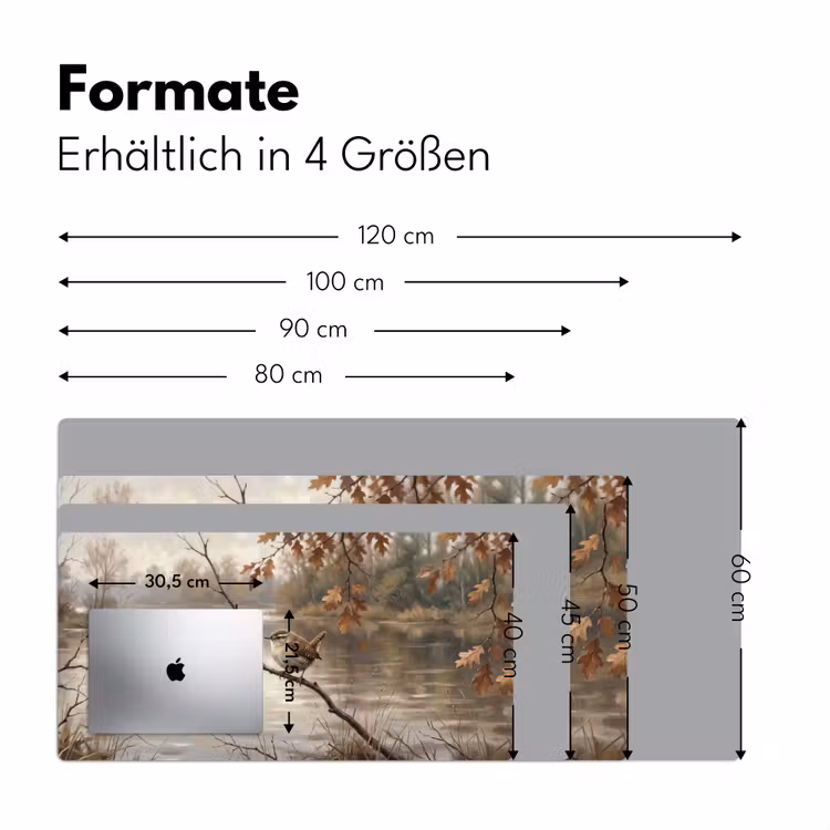 Winterkoninkje - Tak - Rivier - Natuur - Sfeervol Muismat XXL klein -ysfeer5_duits