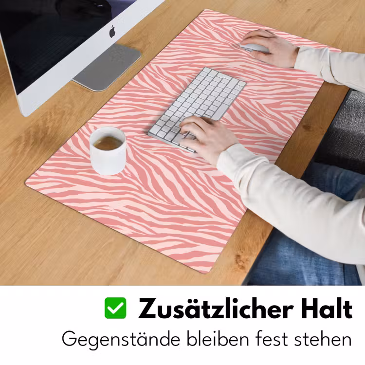 Zebra - Print - Roze Muismat XXL klein 681 -ysfeer3_duits
