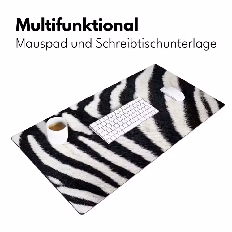 Zebra - Vacht - Klassiek - Zwart - Wit Muismat XXL klein -ysfeer4_duits